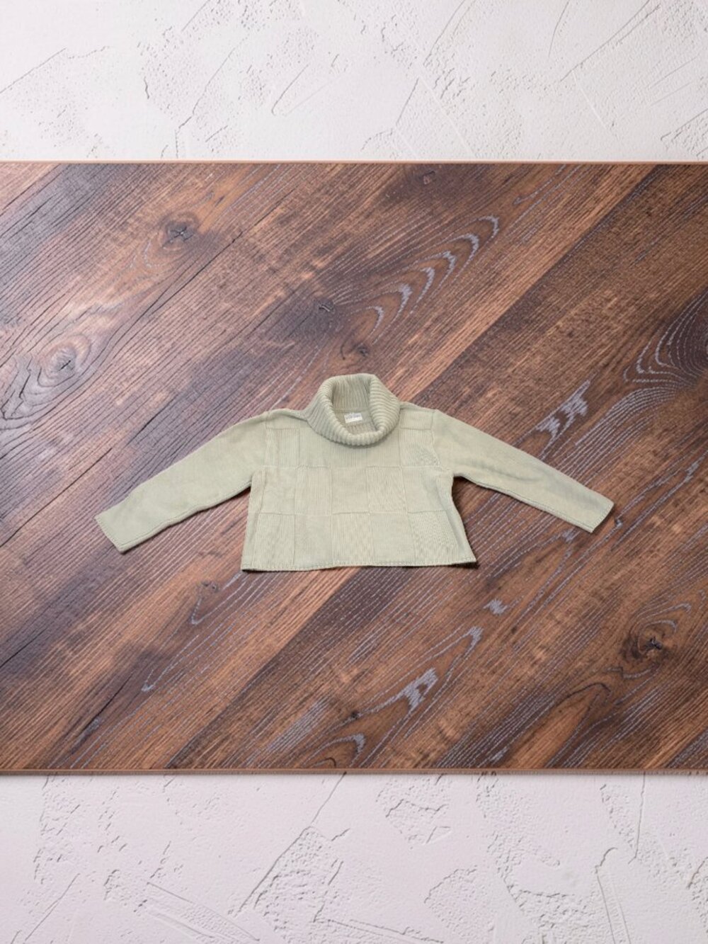 VTG Cotton USA George Hagopian Porto Banus Cream Cowl Cropped Neck Sweater SZ S